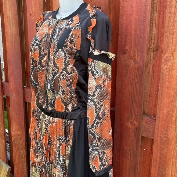 Tov Los Angeles Long Sleeve Snake Print Dress Size 44 - Picture 8 of 13